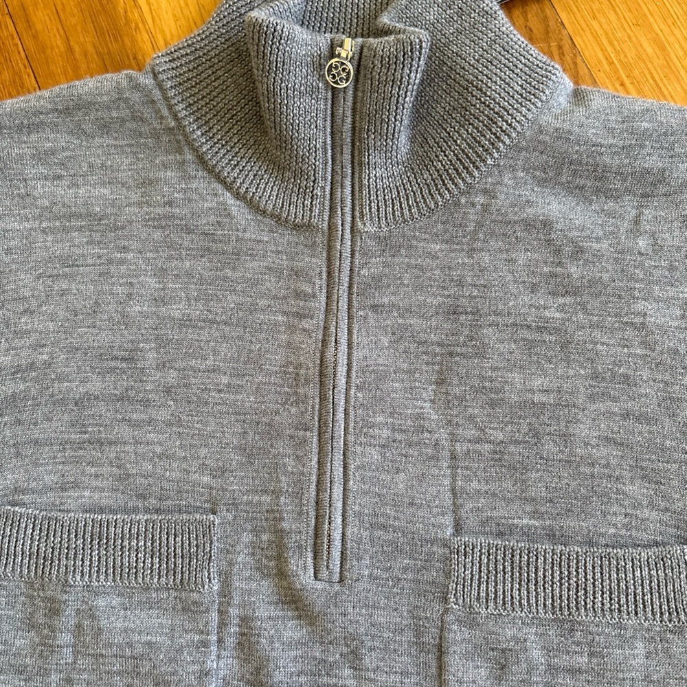 G/Fore G4 Golf Womens Sweater Dress  M Gray Wool NWT MSRP $295 - Picture 5 of 12